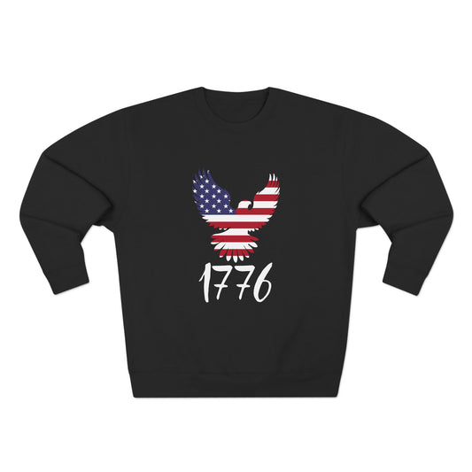 1776 Heritage Crewneck Sweatshirt | USA Bald Eagle Graphic Pullover