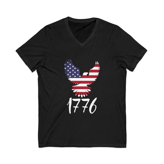 1776 Heritage Men's V-Neck Tee | USA Bald Eagle Graphic