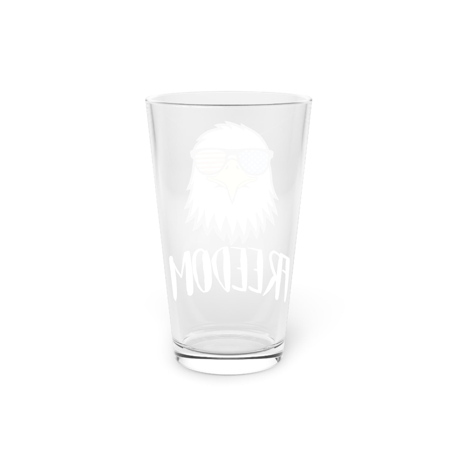 Premium Pint Glass - Freedom Eagle Aviator | Patriotic Drinkware