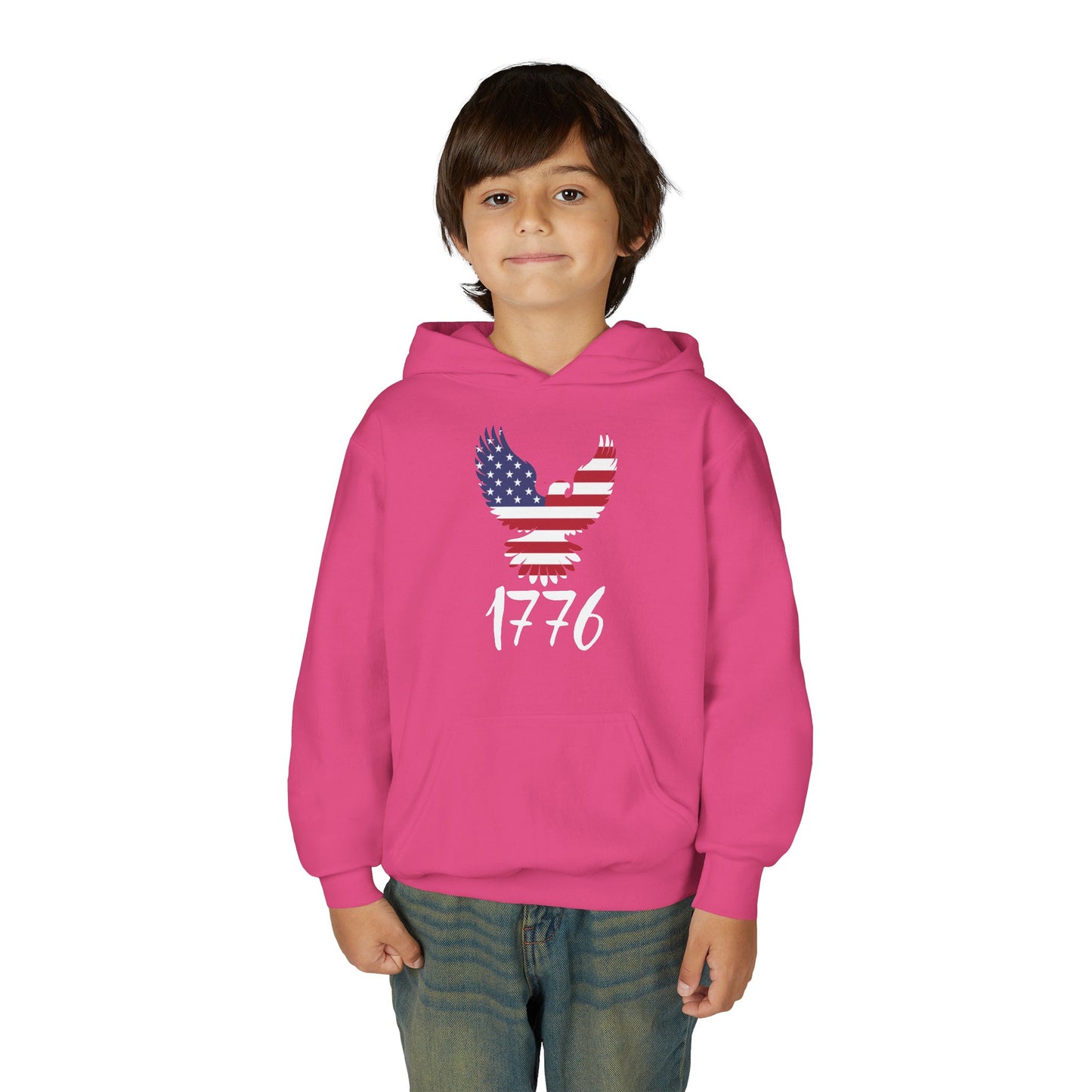 1776 Heritage Youth Hoodie | USA Bald Eagle Graphic