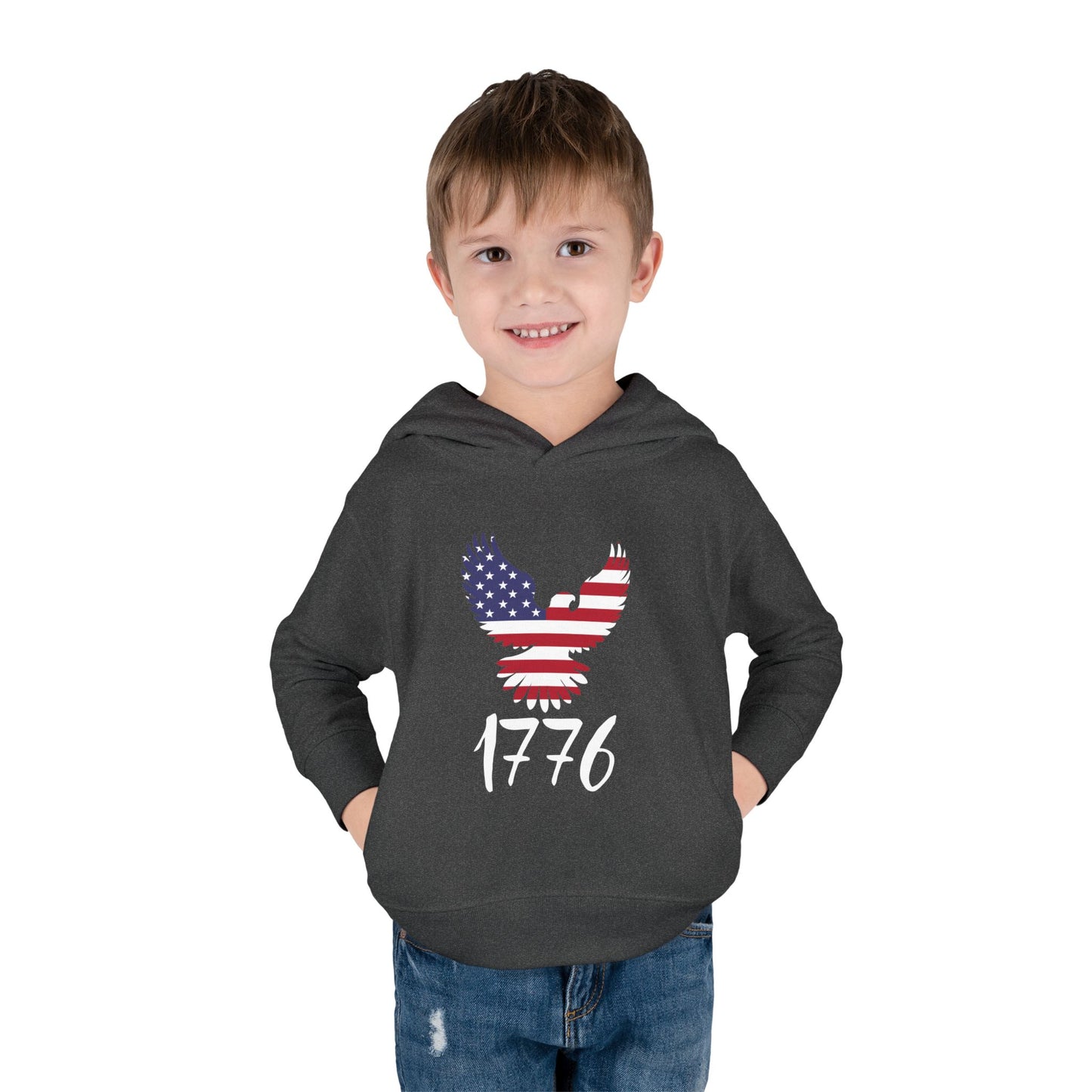 1776 Heritage Toddler Hoodie | USA Bald Eagle Graphic