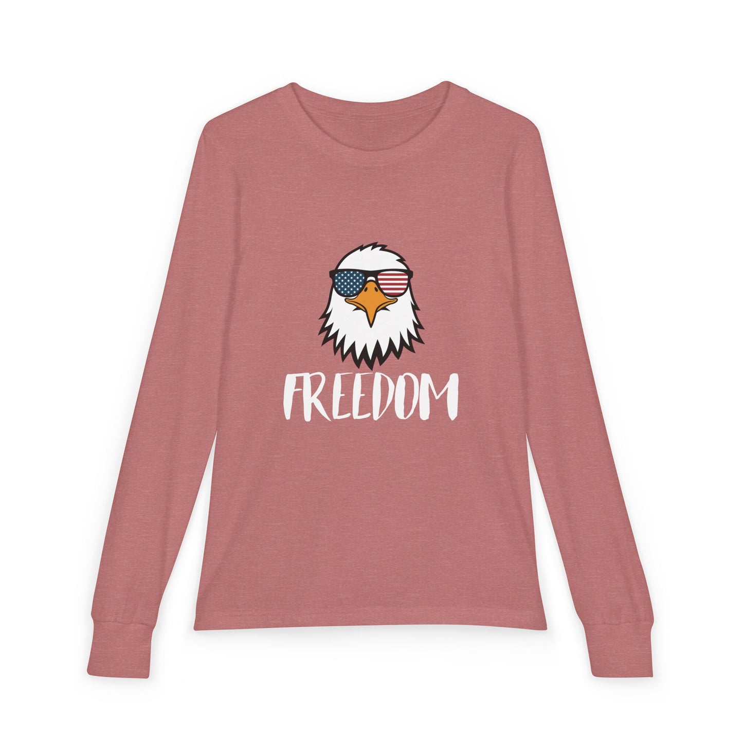 Premium Youth Long Sleeve Tee - Freedom Eagle Aviator | Patriotic Graphic
