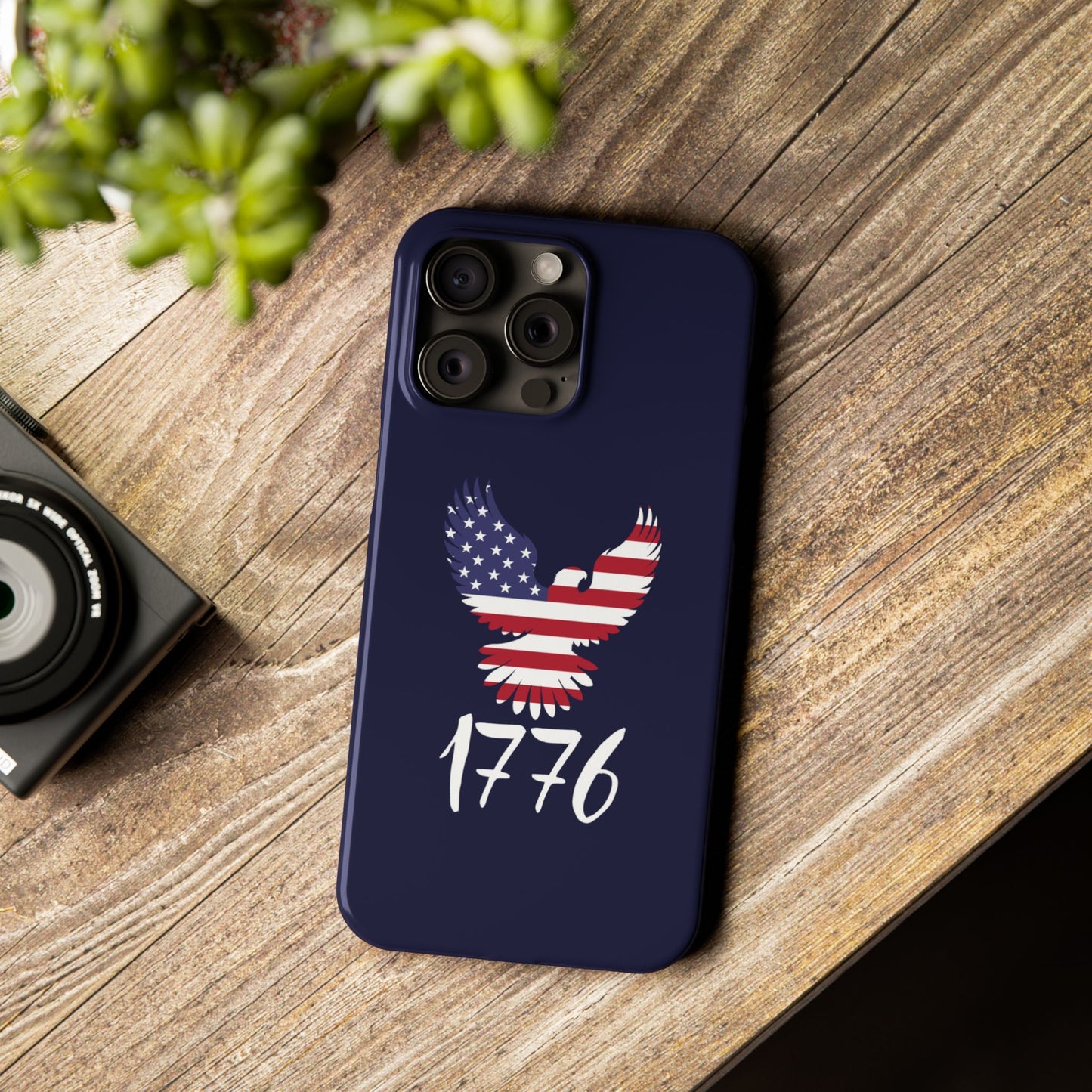 1776 Heritage Premium Slim Phone Case | USA Bald Eagle Graphic