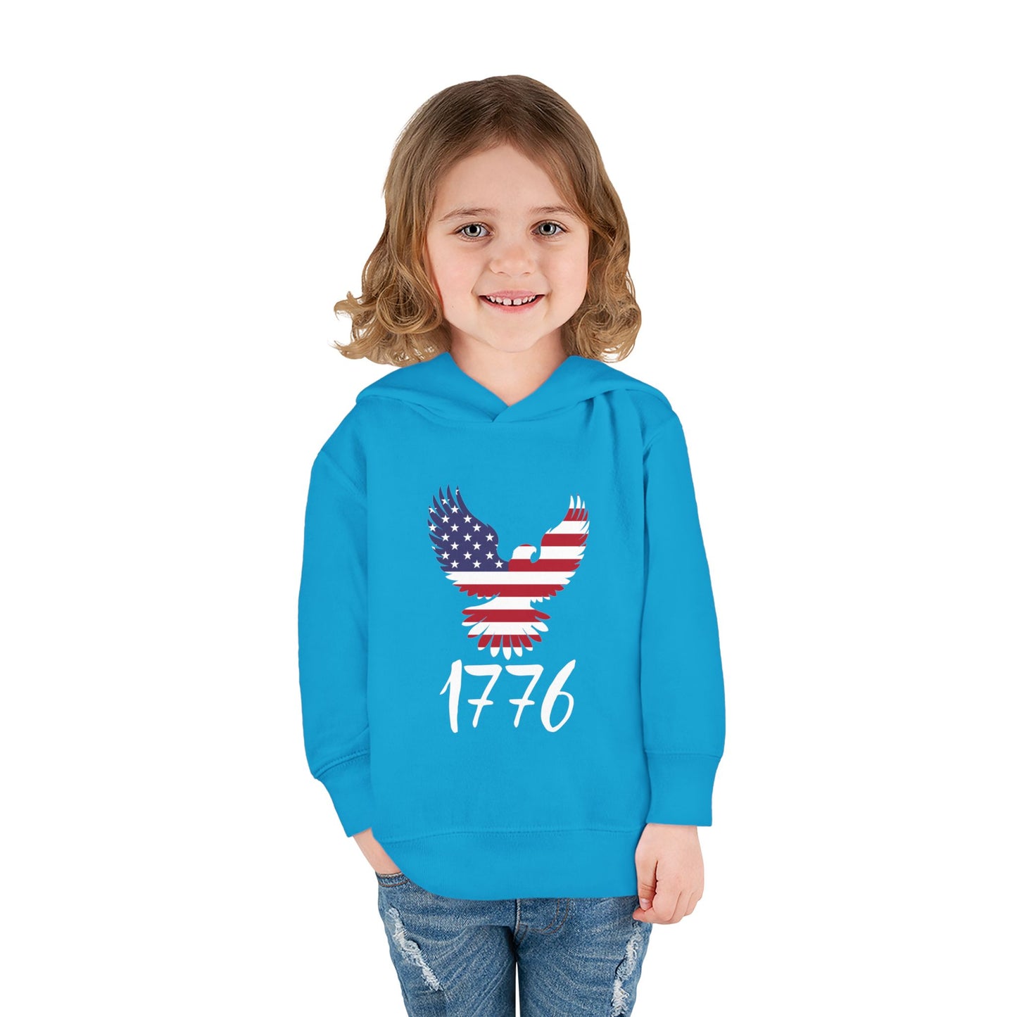1776 Heritage Toddler Hoodie | USA Bald Eagle Graphic