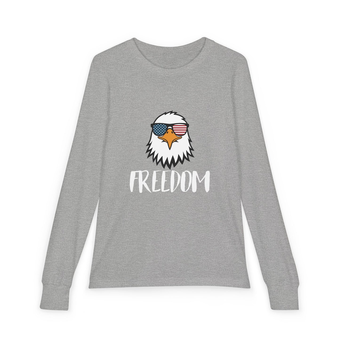 Premium Youth Long Sleeve Tee - Freedom Eagle Aviator | Patriotic Graphic