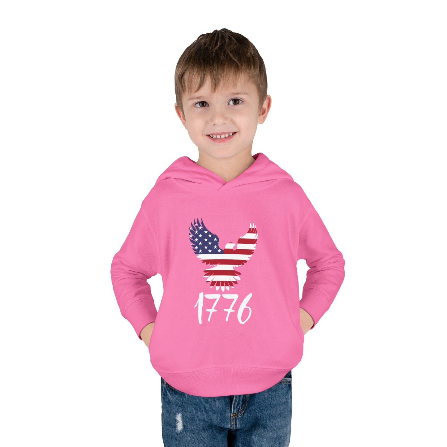 1776 Heritage Toddler Hoodie | USA Bald Eagle Graphic
