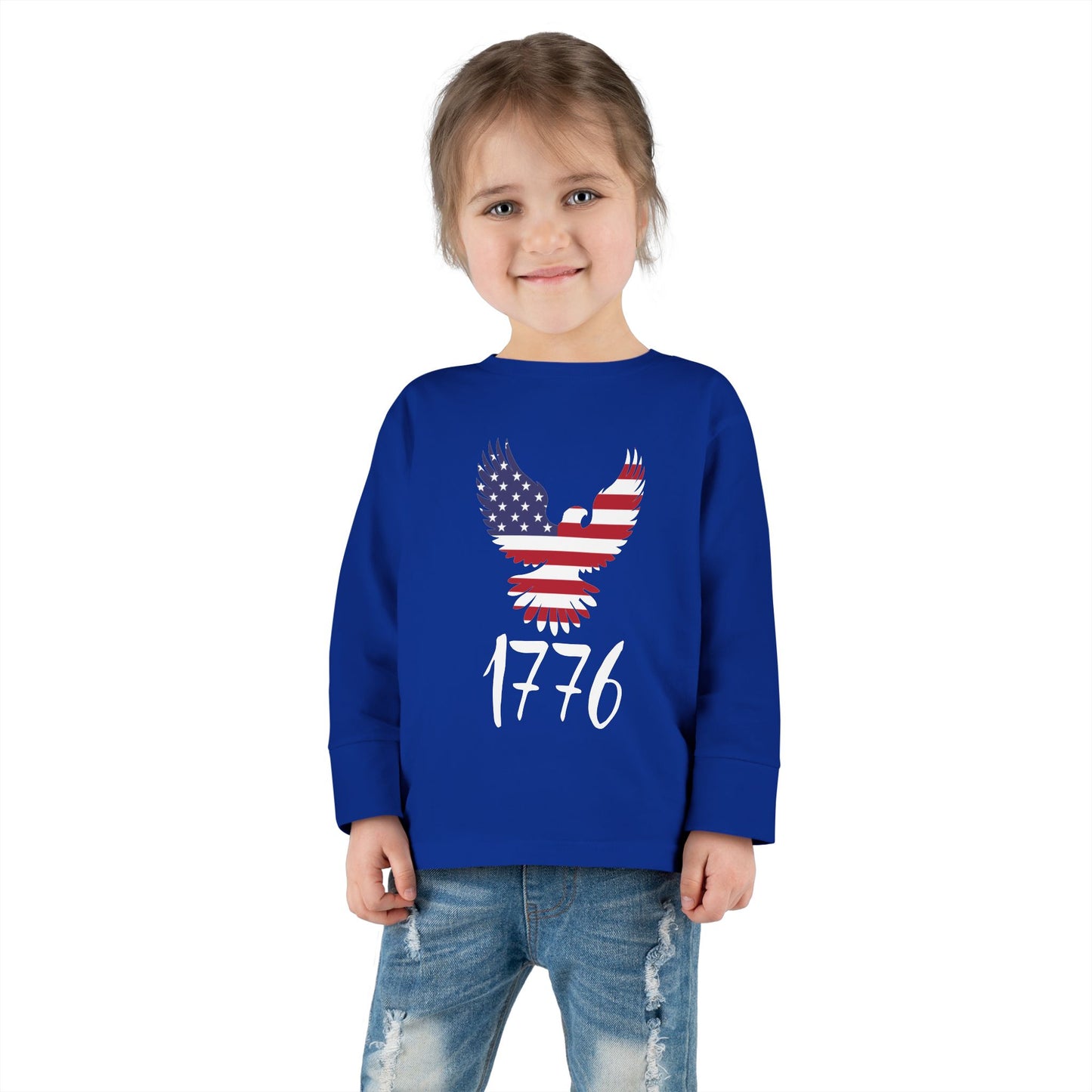 Premium Toddler Long Sleeve Tee - 1776 Heritage | Patriotic American Eagle