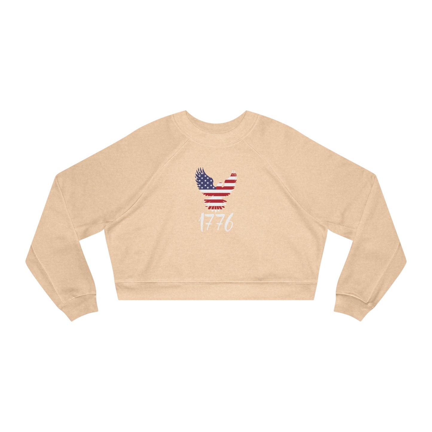 1776 Heritage Women's Cropped Sweatshirt | USA Bald Eagle Graphic