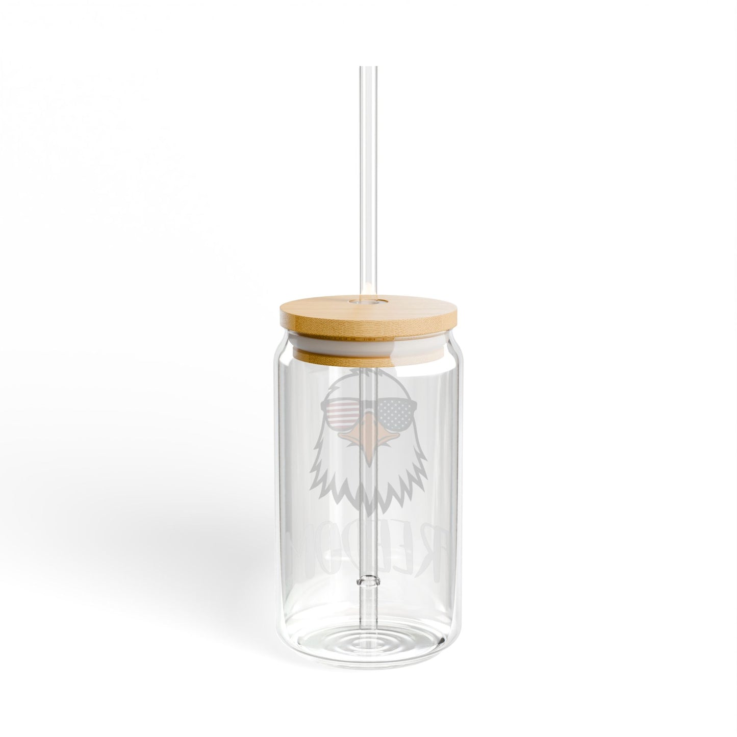 Premium Sipper Glass - Freedom Eagle Aviator | Patriotic Drinkware