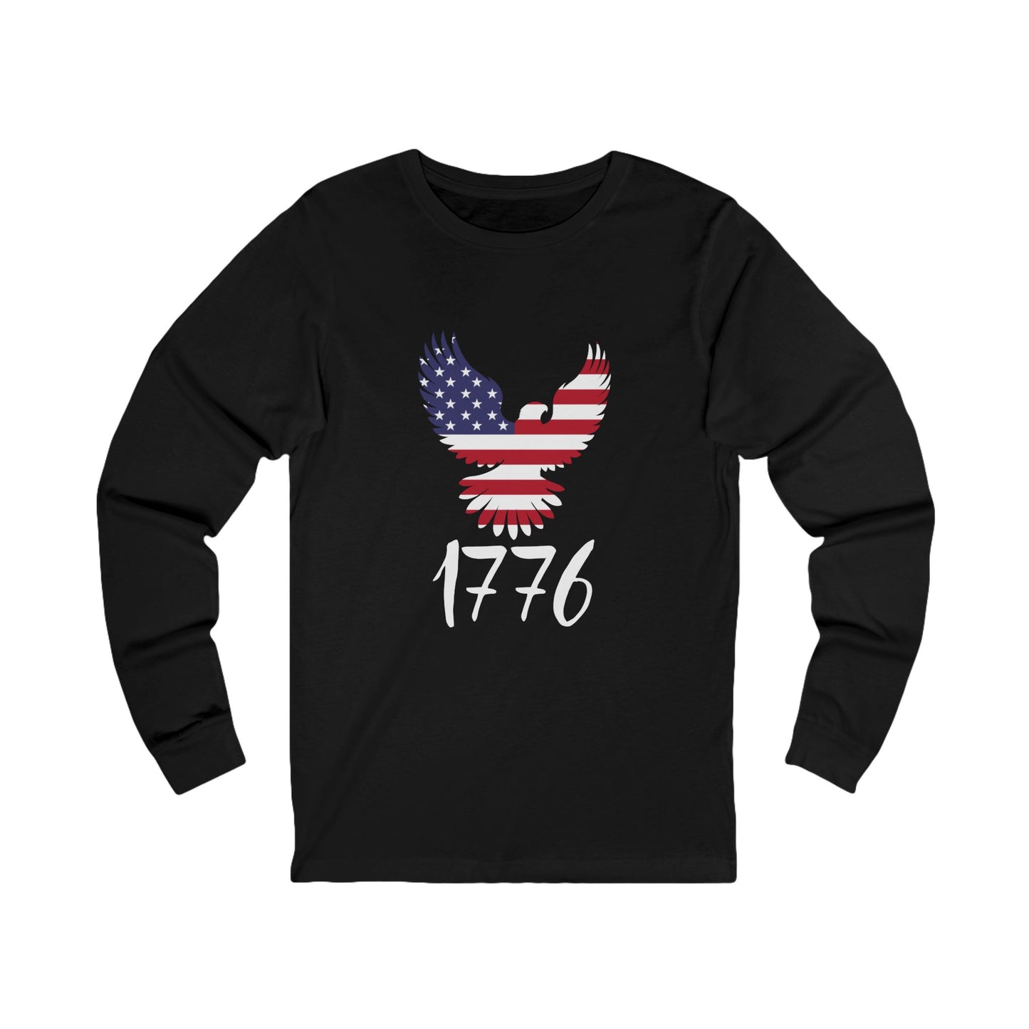 1776 Heritage Men's Long Sleeve Shirt | USA Bald Eagle Graphic