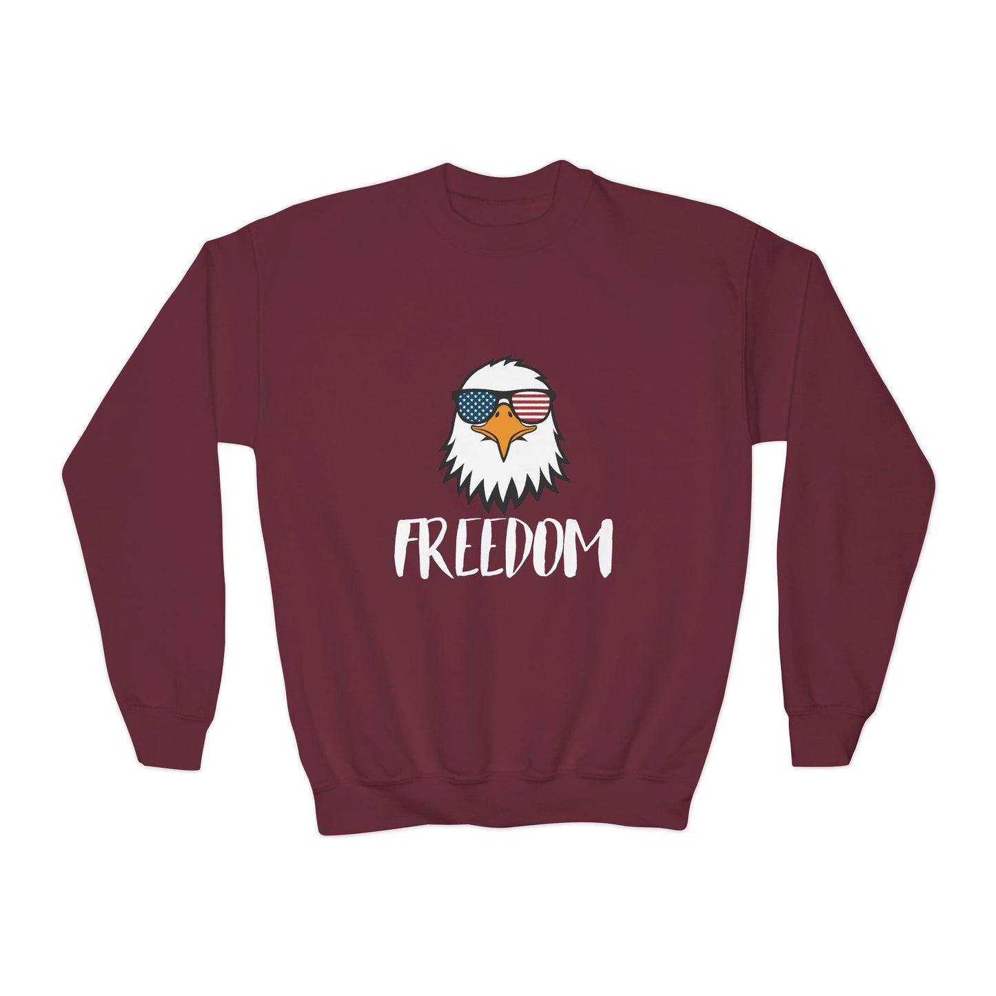 Freedom Eagle Aviator Youth Sweatshirt | USA Bald Eagle Graphic