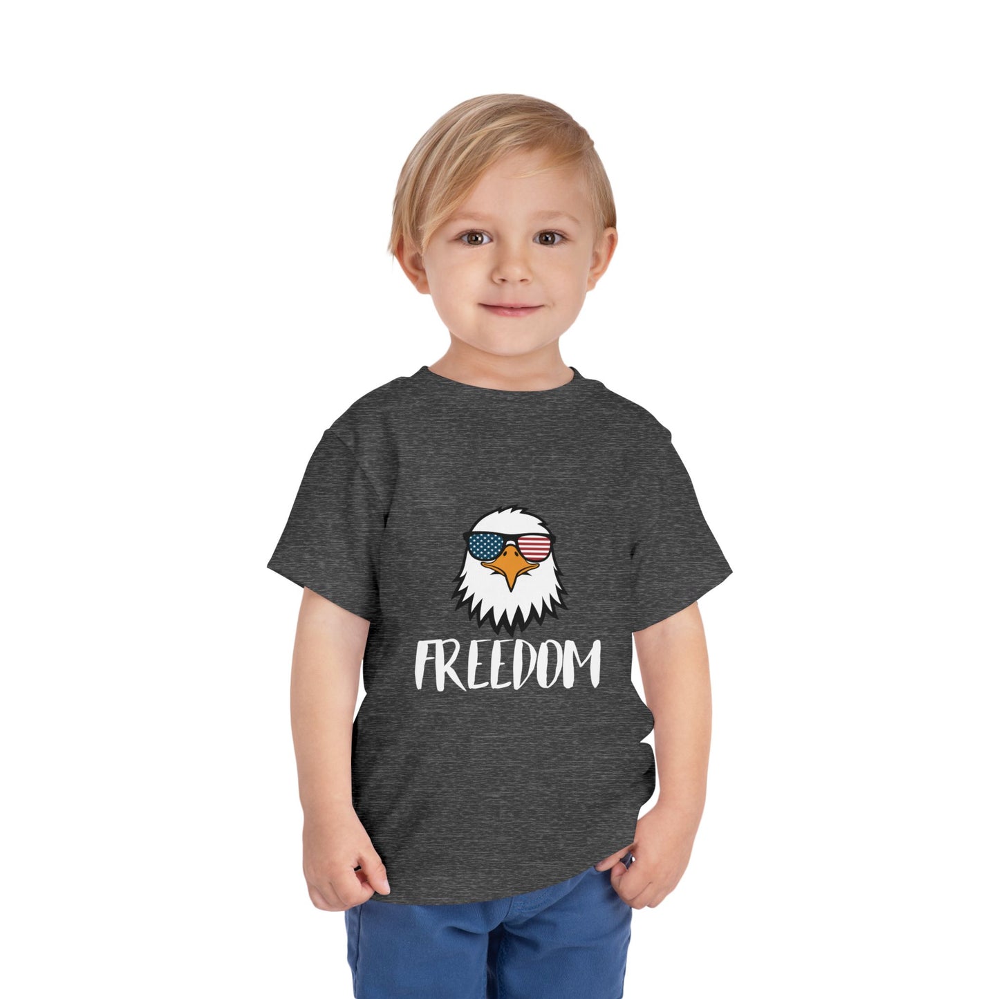 Freedom Eagle Aviator Toddler T-Shirt | USA Bald Eagle Graphic Tee