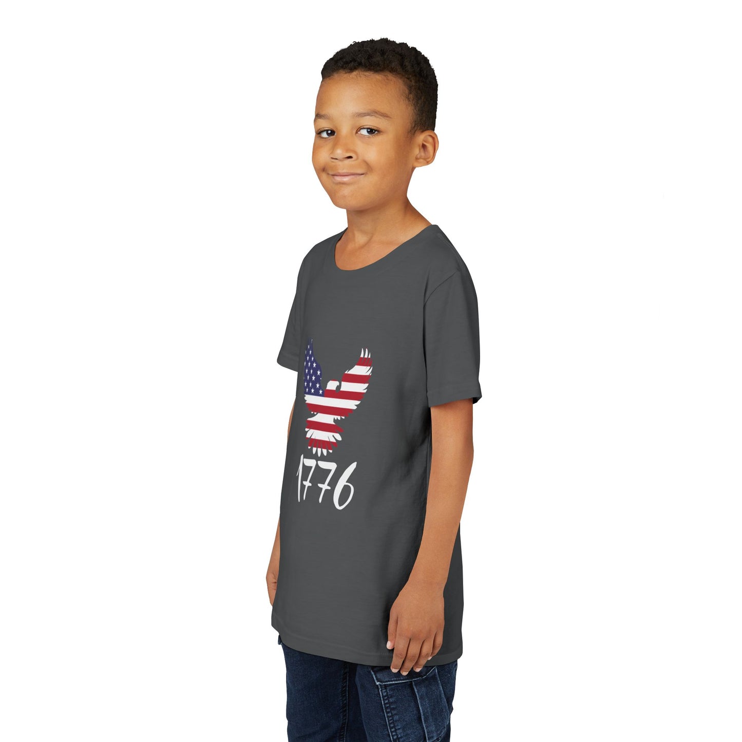 1776 Heritage Youth T-Shirt | USA Bald Eagle Graphic Tee