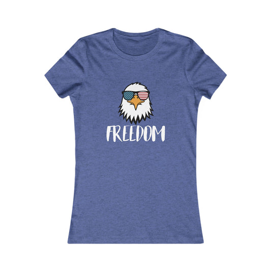 Freedom Eagle Aviator Women's Favorite Tee | USA Bald Eagle Graphic Tee