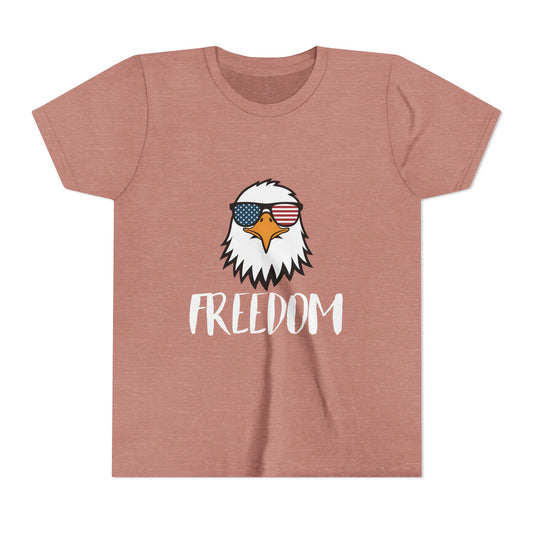 Freedom Eagle Aviator Youth T-Shirt | USA Bald Eagle Graphic Tee