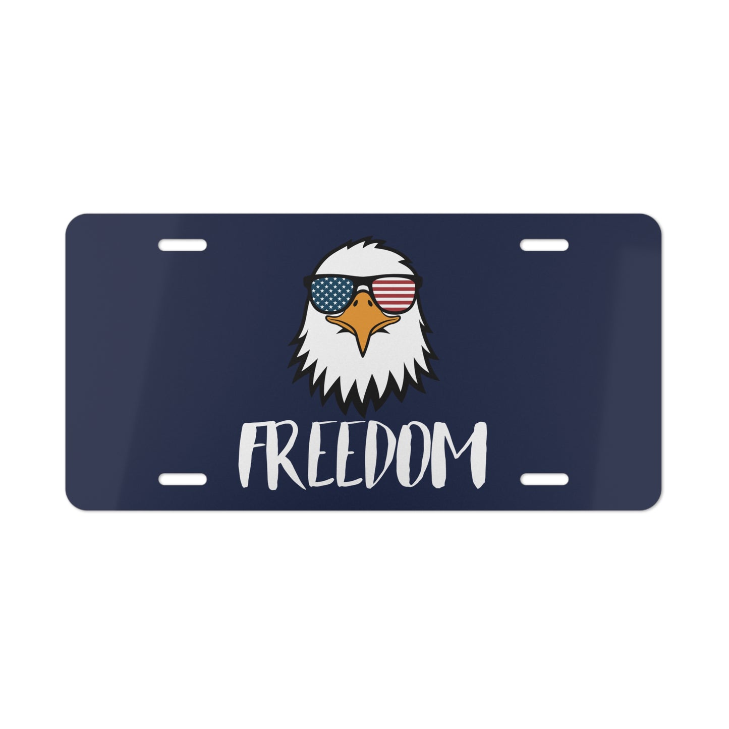 Freedom Eagle Aviator Custom License Plate | USA Bald Eagle Graphic