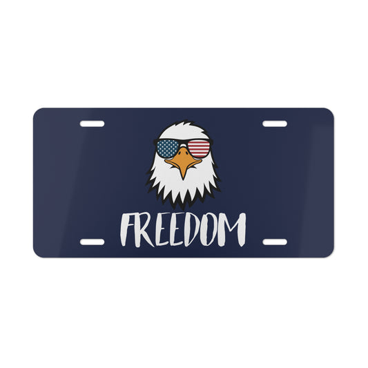 Freedom Eagle Aviator Custom License Plate | USA Bald Eagle Graphic