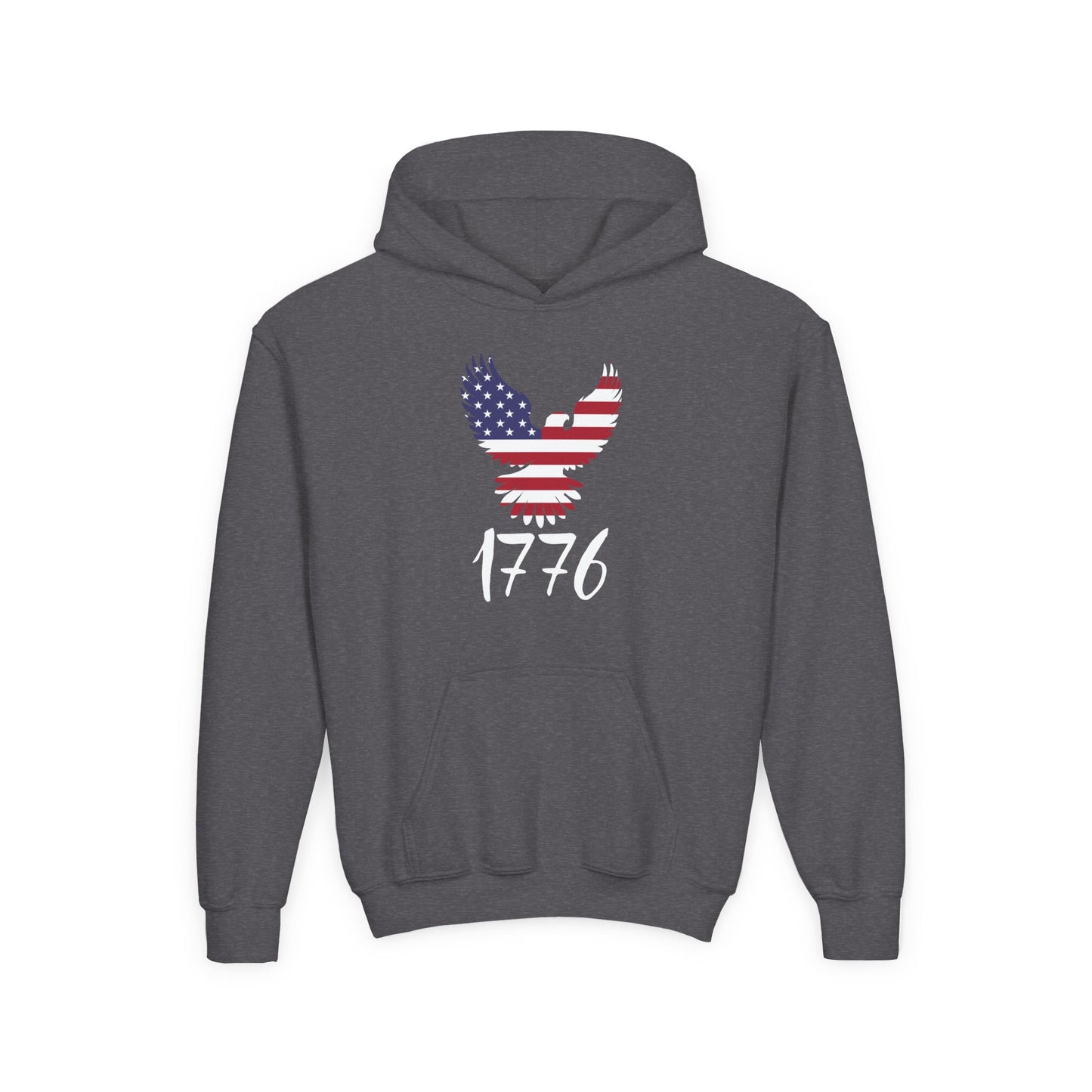 1776 Heritage Youth Hoodie | USA Bald Eagle Graphic