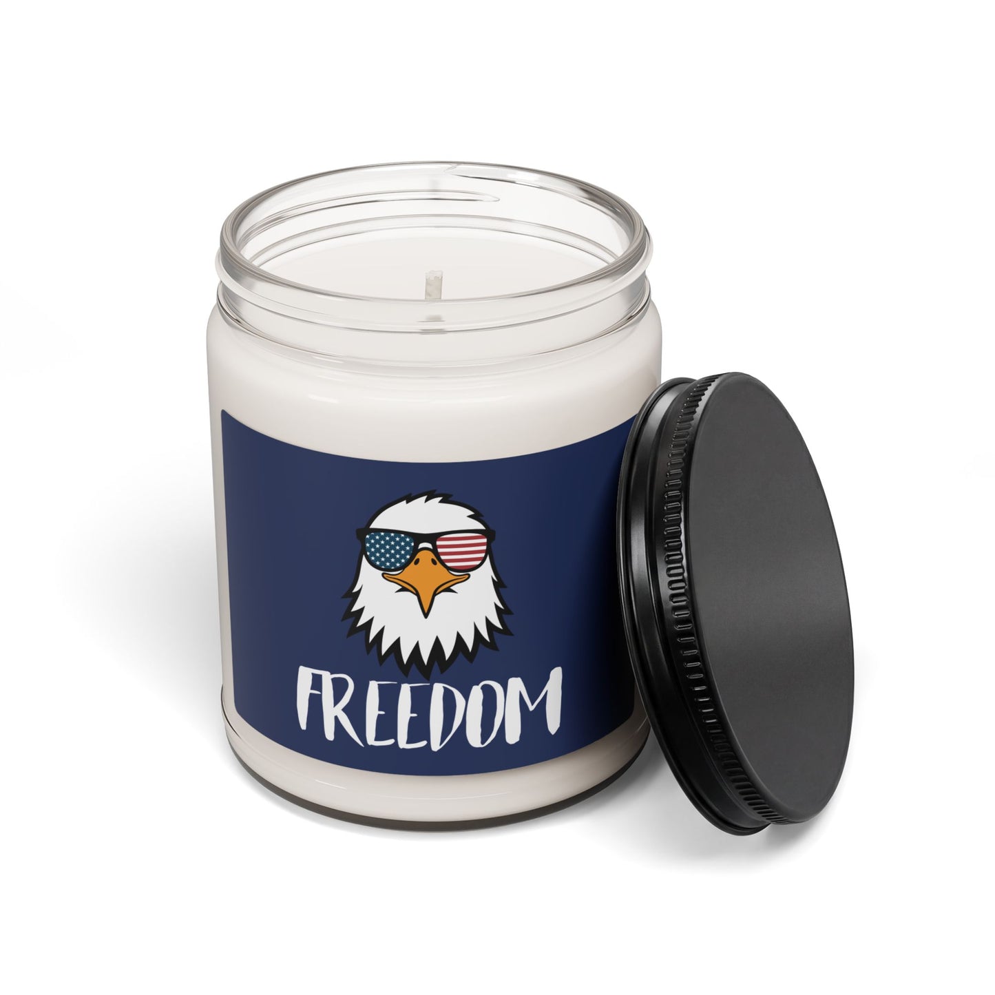 Freedom Eagle Aviator Scented Jar Candle | USA Bald Eagle Graphic (9 oz)