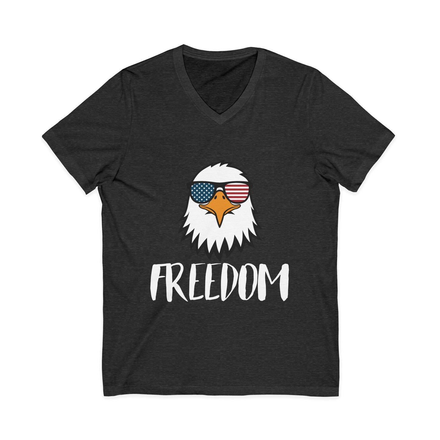 Freedom Eagle Aviator Men's V-Neck Tee | USA Bald Eagle Graphic