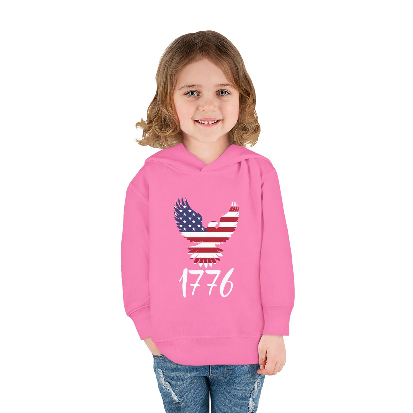 1776 Heritage Toddler Hoodie | USA Bald Eagle Graphic