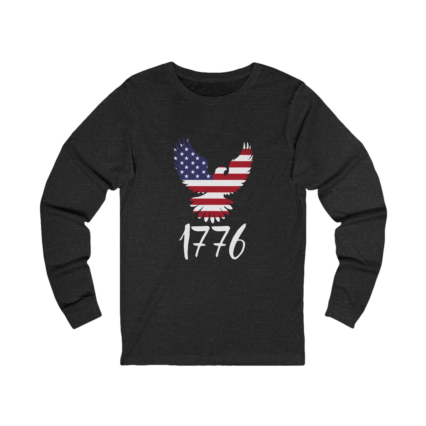 1776 Heritage Men's Long Sleeve Shirt | USA Bald Eagle Graphic