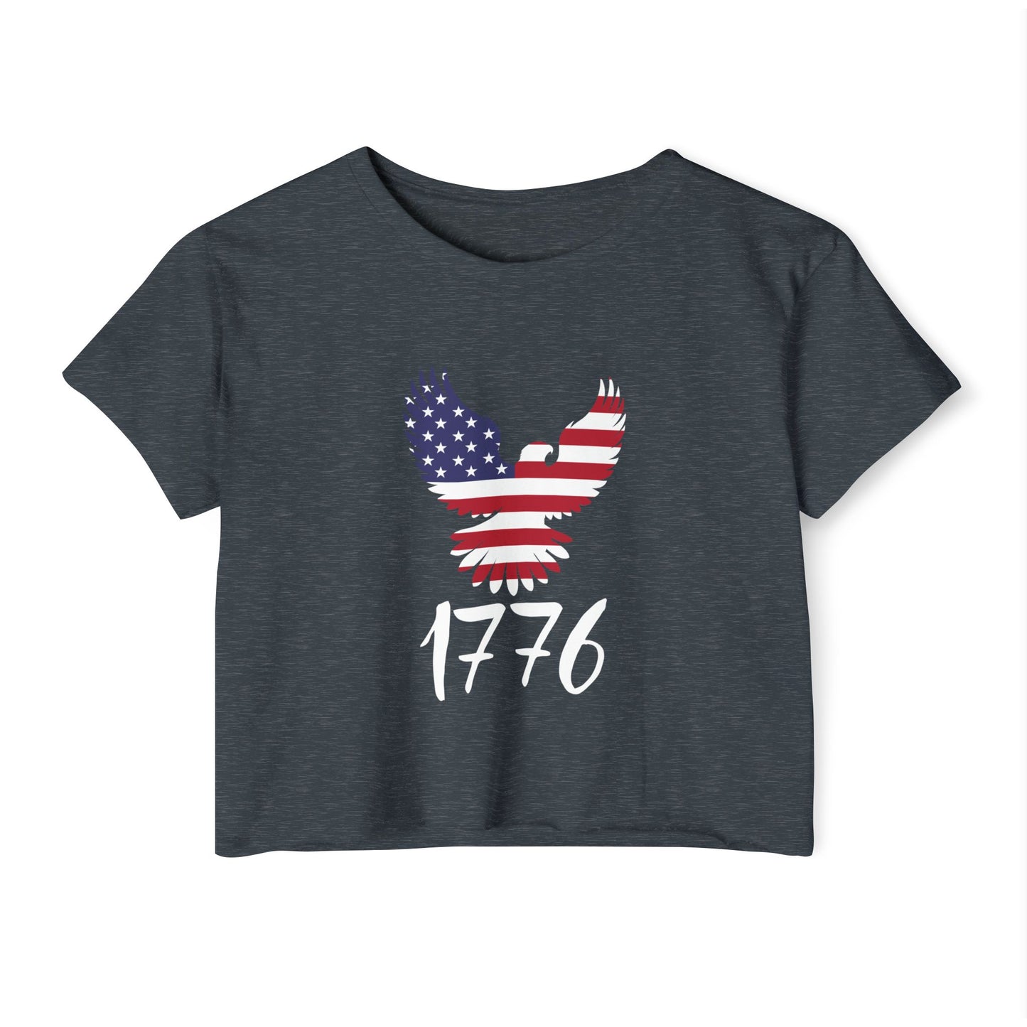 1776 Heritage Women's Festival Crop Top | USA Bald Eagle Graphic
