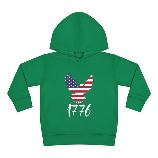 1776 Heritage Toddler Hoodie | USA Bald Eagle Graphic