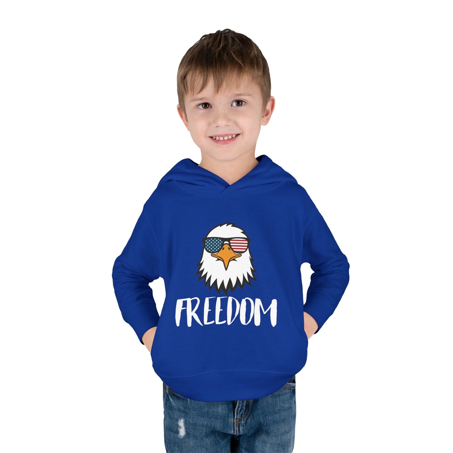 Freedom Eagle Aviator Toddler Hoodie | USA Bald Eagle Graphic
