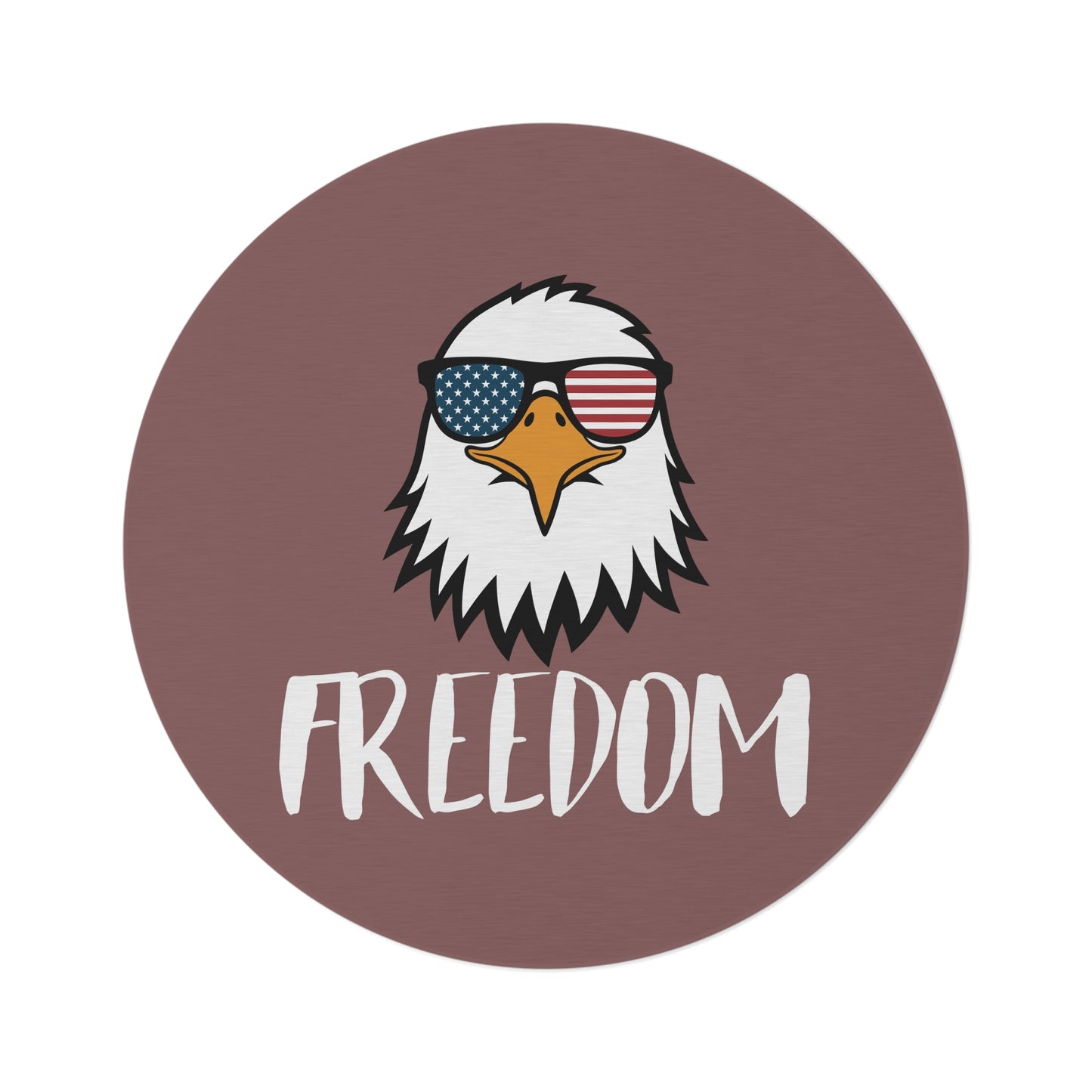 Premium Round Rug - Freedom Eagle Aviator | Patriotic Home Decor