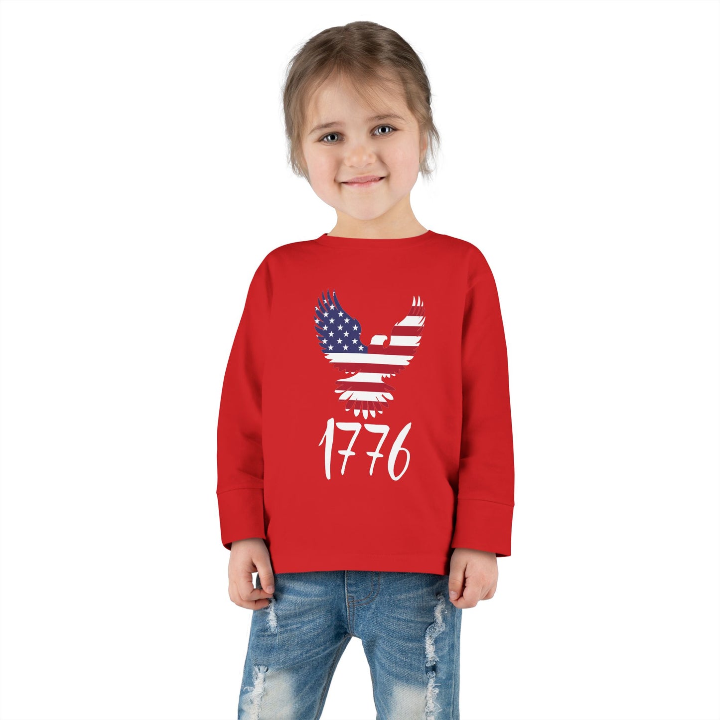 Premium Toddler Long Sleeve Tee - 1776 Heritage | Patriotic American Eagle