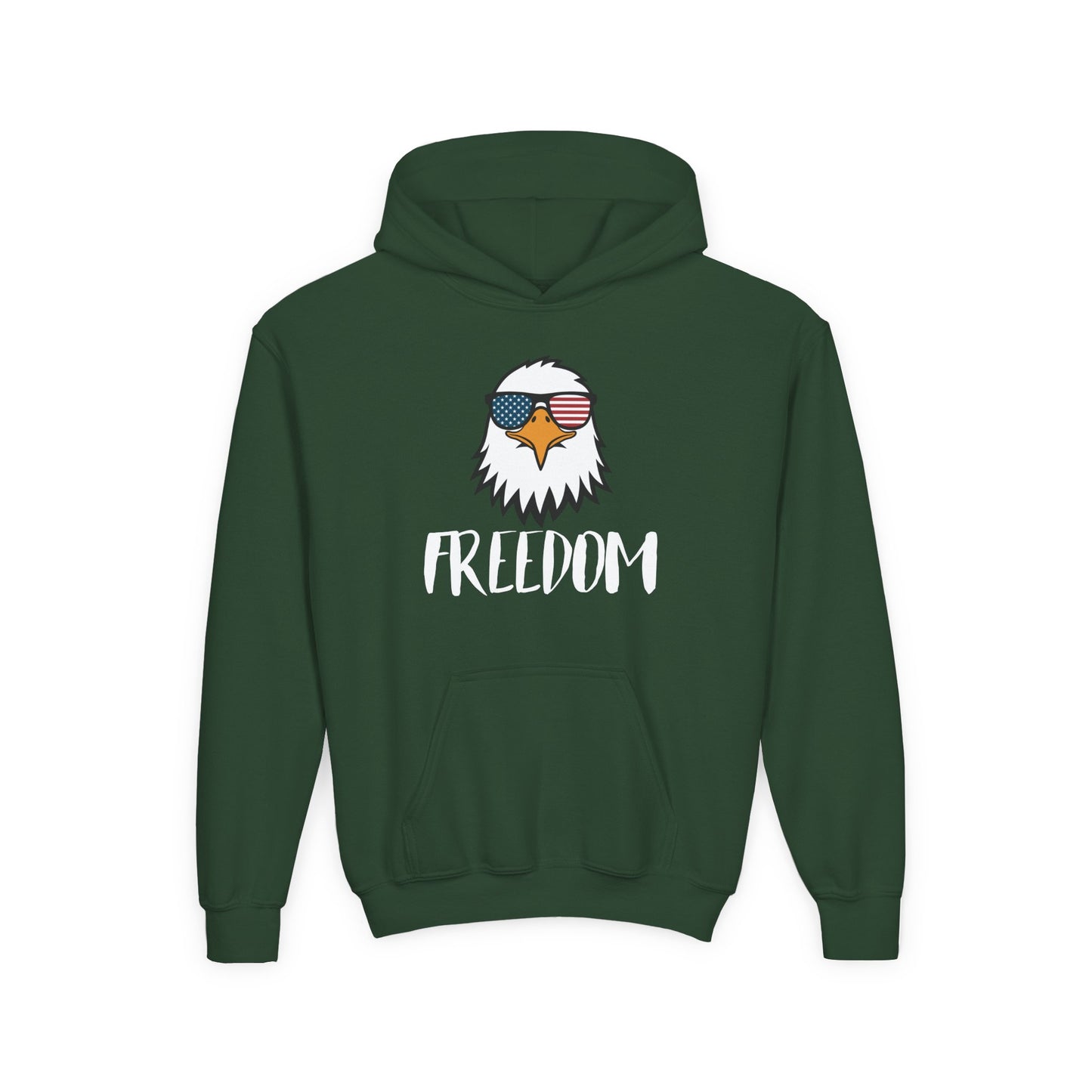 Freedom Eagle Aviator Youth Hoodie | USA Bald Eagle Graphic