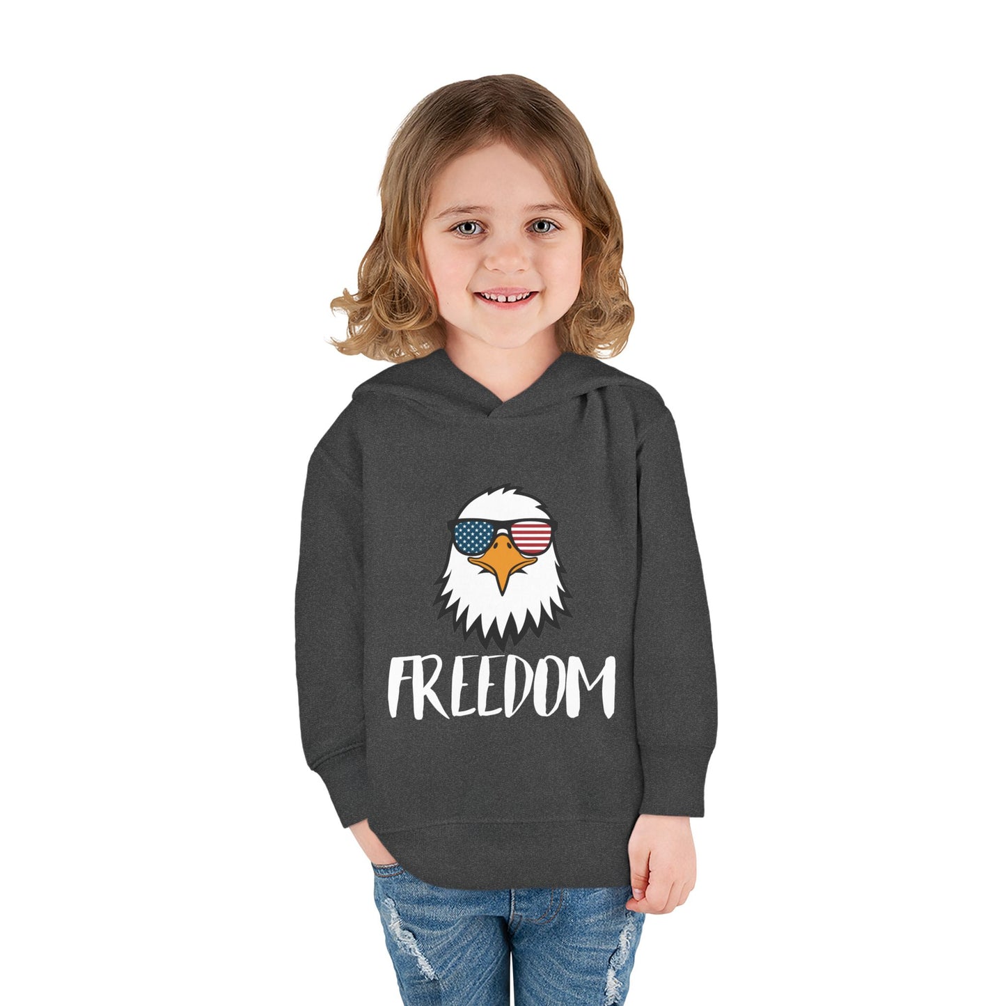 Freedom Eagle Aviator Toddler Hoodie | USA Bald Eagle Graphic