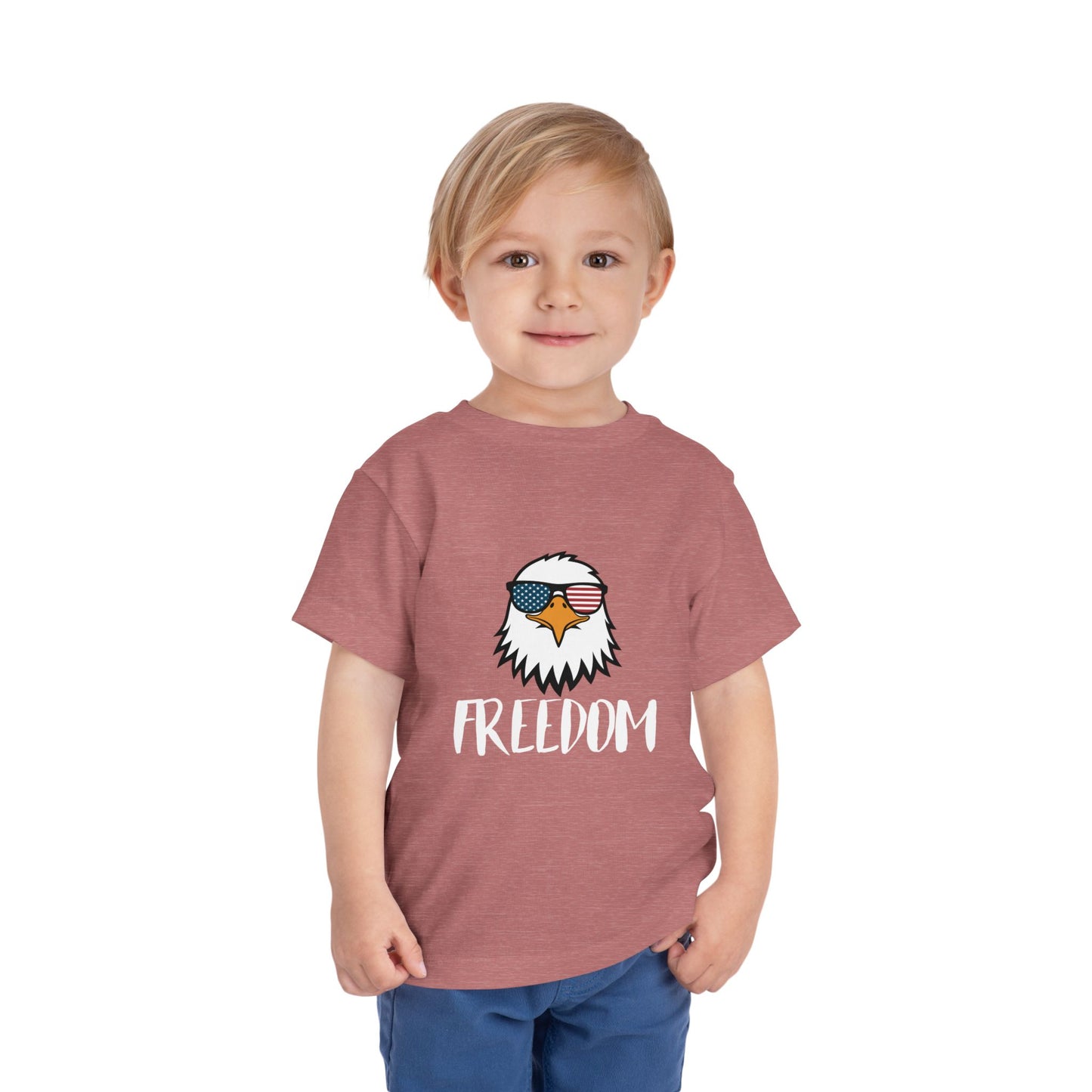 Freedom Eagle Aviator Toddler T-Shirt | USA Bald Eagle Graphic Tee