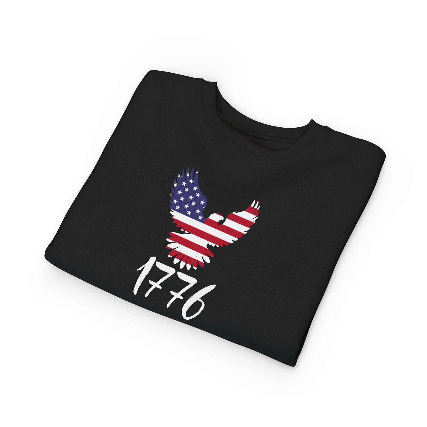 1776 Heritage Toddler Sweatshirt | USA Bald Eagle Graphic