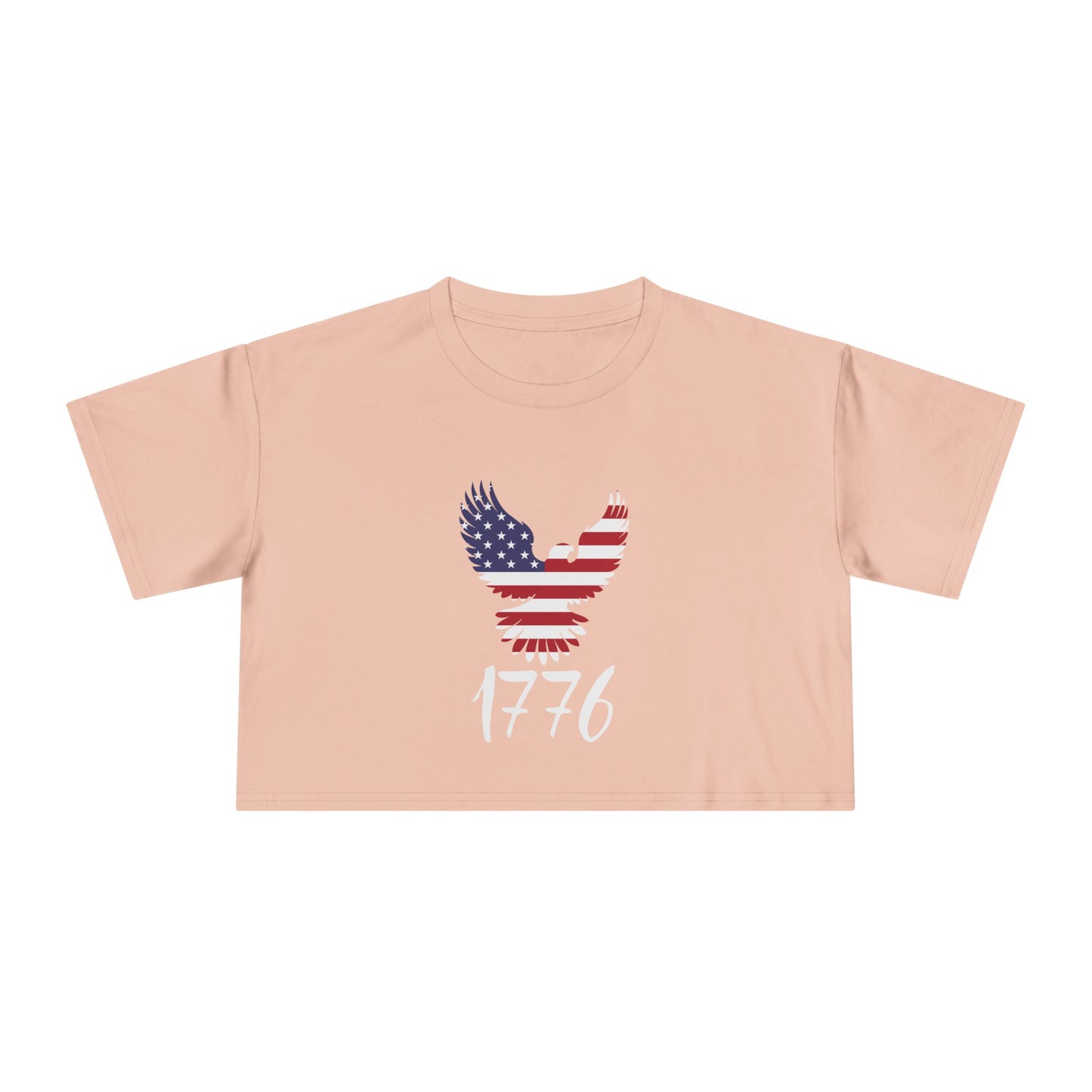 1776 Heritage Women's Premium Crop Top | USA Bald Eagle Graphic