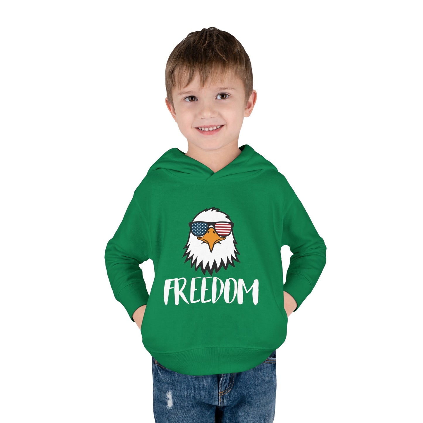 Freedom Eagle Aviator Toddler Hoodie | USA Bald Eagle Graphic