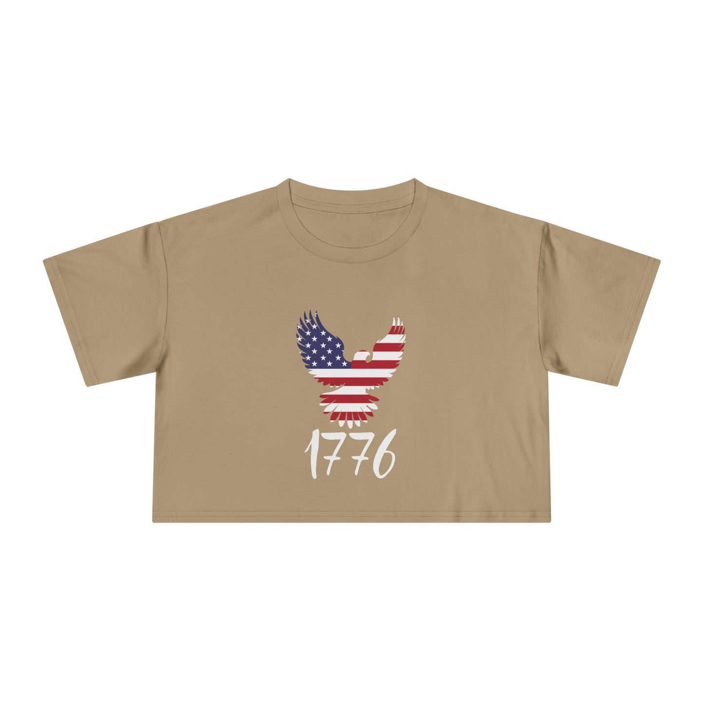 1776 Heritage Women's Premium Crop Top | USA Bald Eagle Graphic
