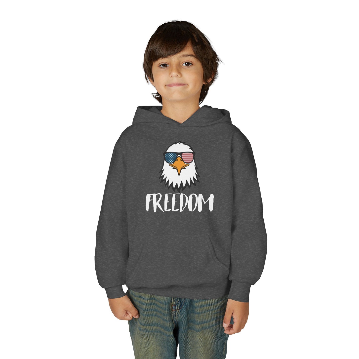 Freedom Eagle Aviator Youth Hoodie | USA Bald Eagle Graphic