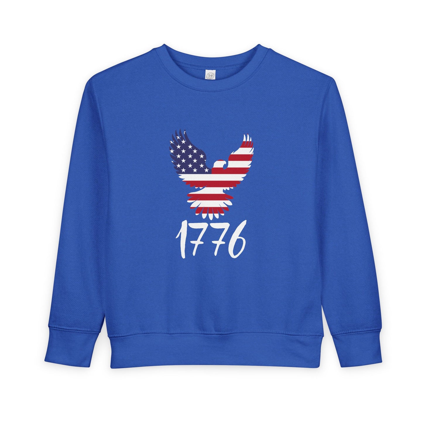 1776 Heritage Toddler Sweatshirt | USA Bald Eagle Graphic