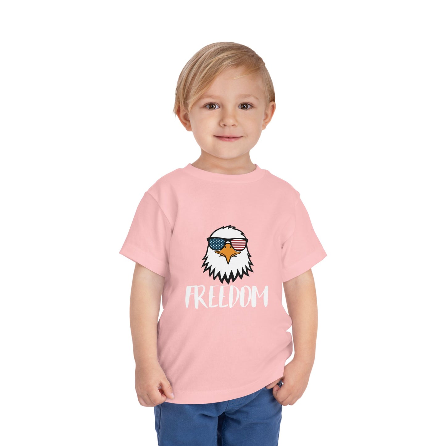 Freedom Eagle Aviator Toddler T-Shirt | USA Bald Eagle Graphic Tee