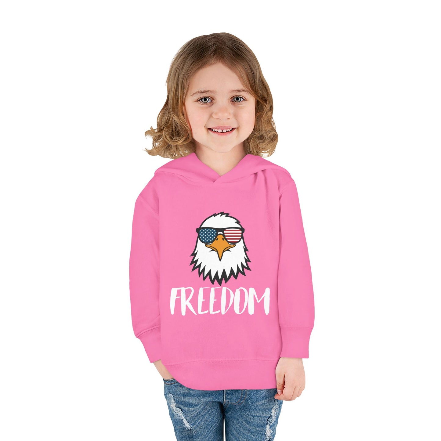 Freedom Eagle Aviator Toddler Hoodie | USA Bald Eagle Graphic