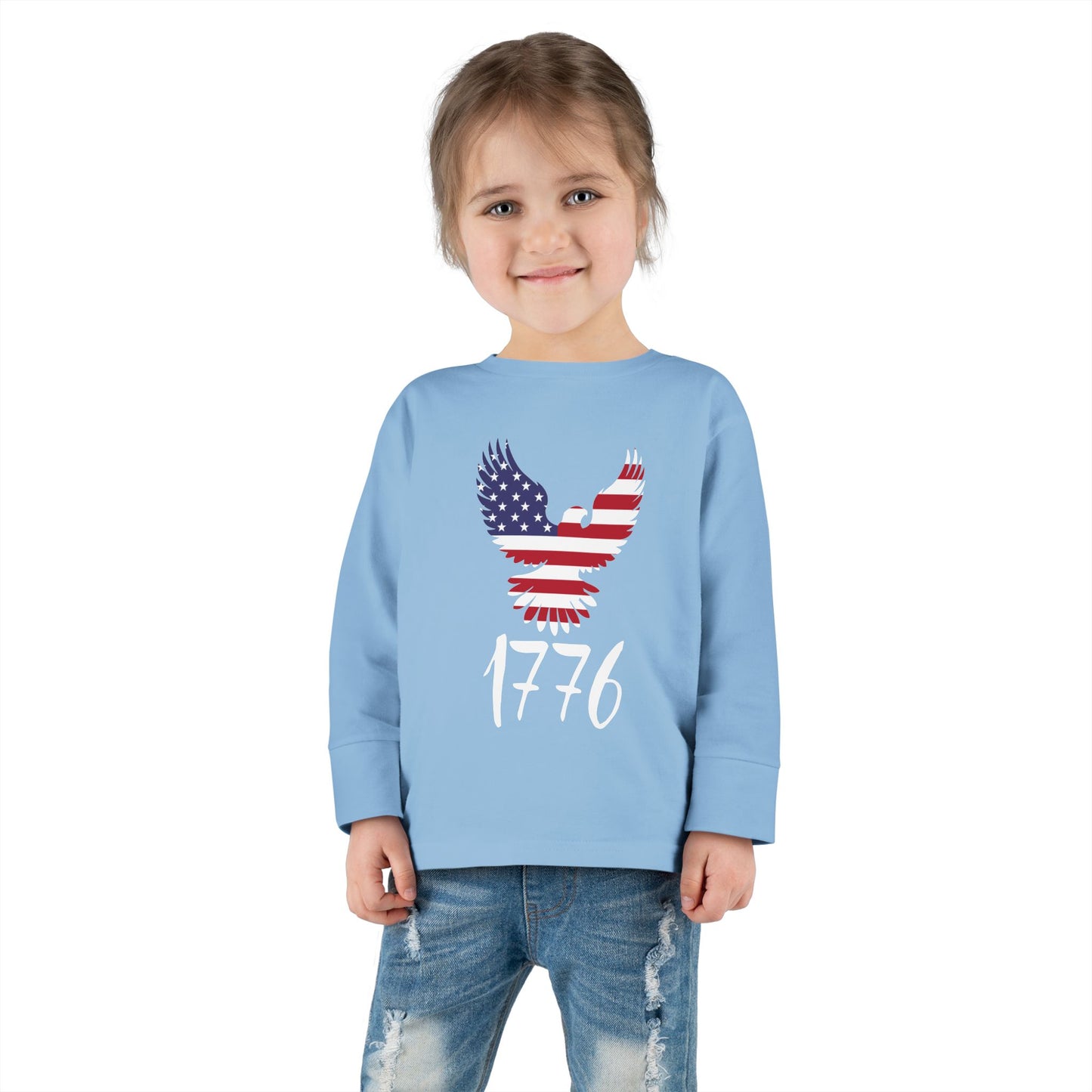 Premium Toddler Long Sleeve Tee - 1776 Heritage | Patriotic American Eagle