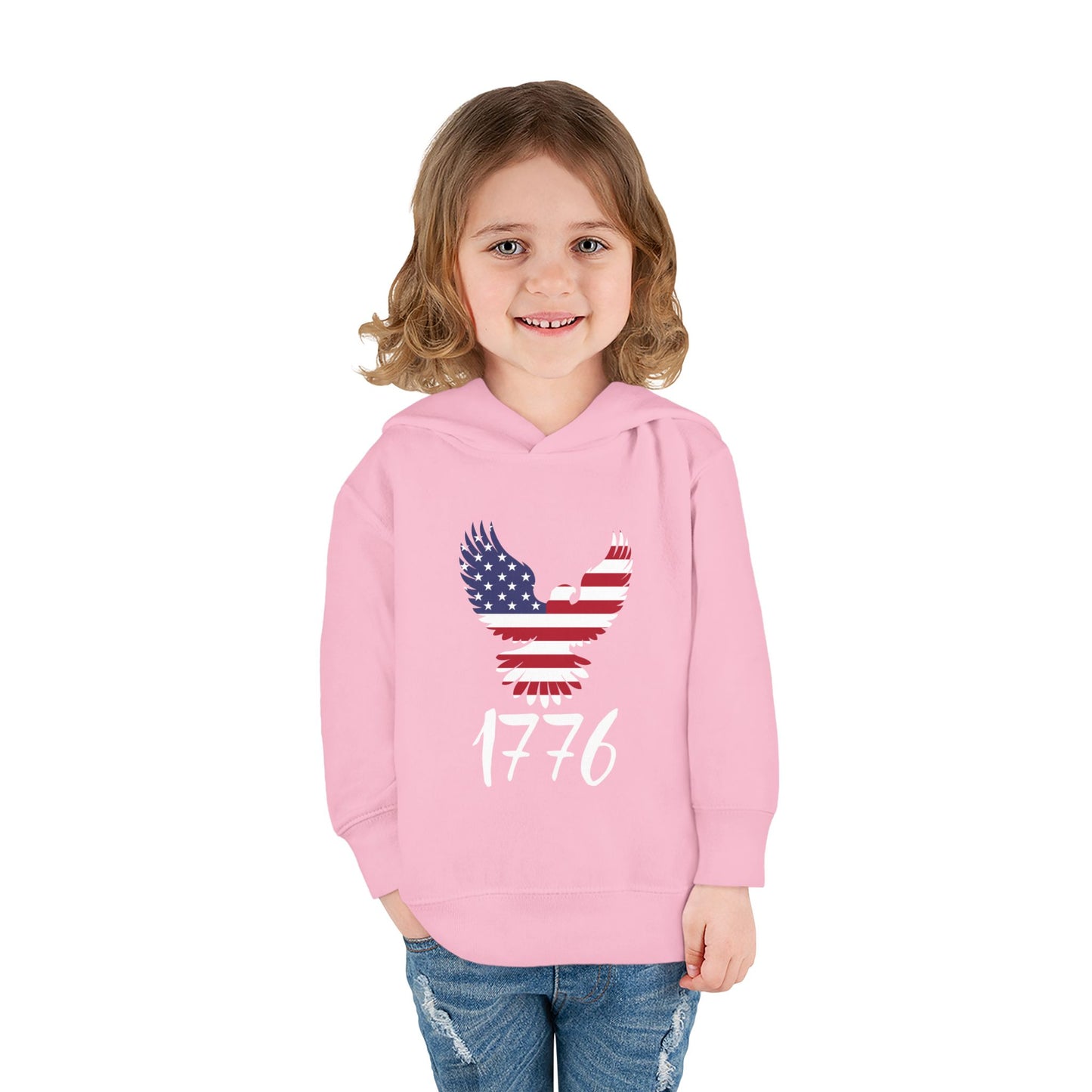 1776 Heritage Toddler Hoodie | USA Bald Eagle Graphic