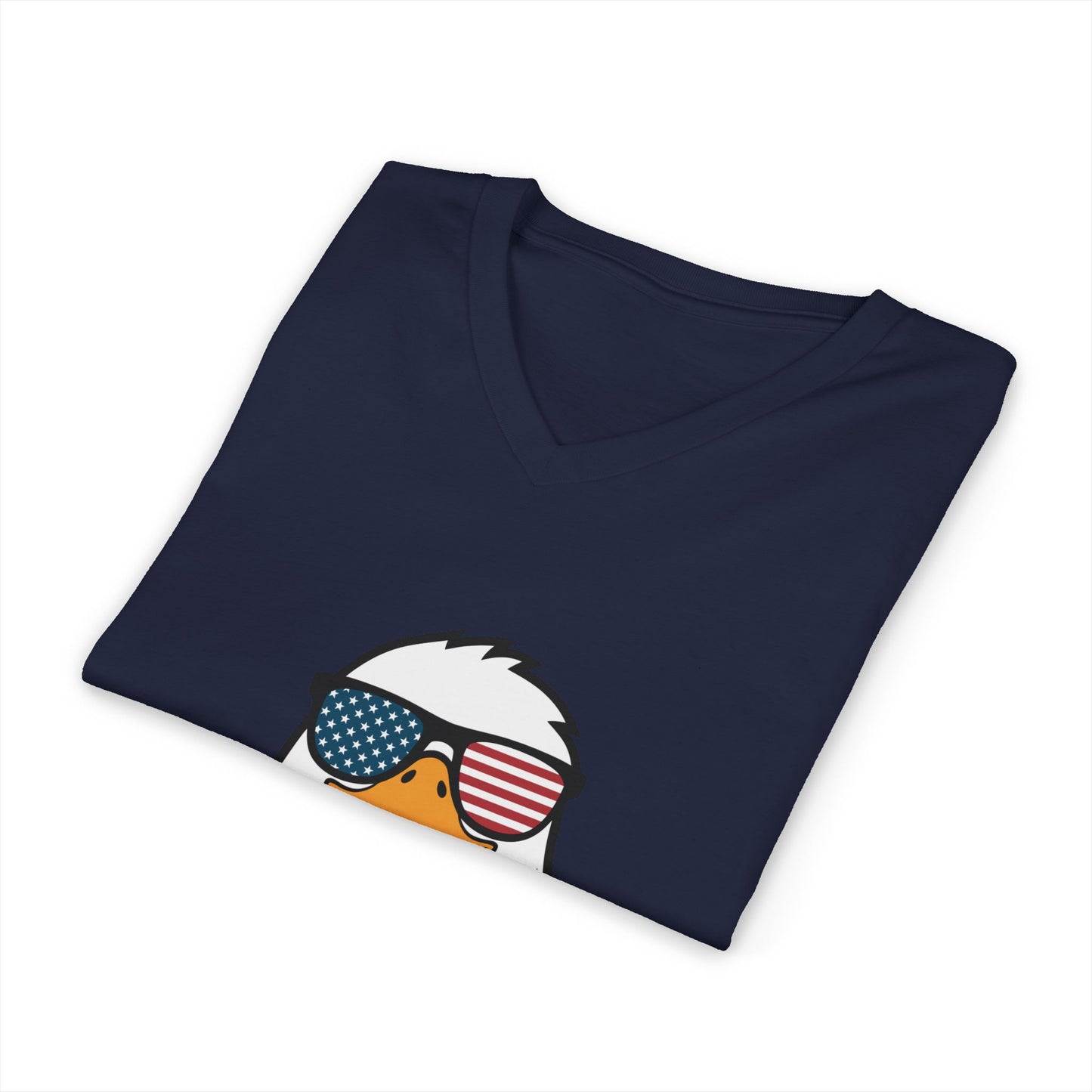 Freedom Eagle Aviator Men's V-Neck Tee | USA Bald Eagle Graphic