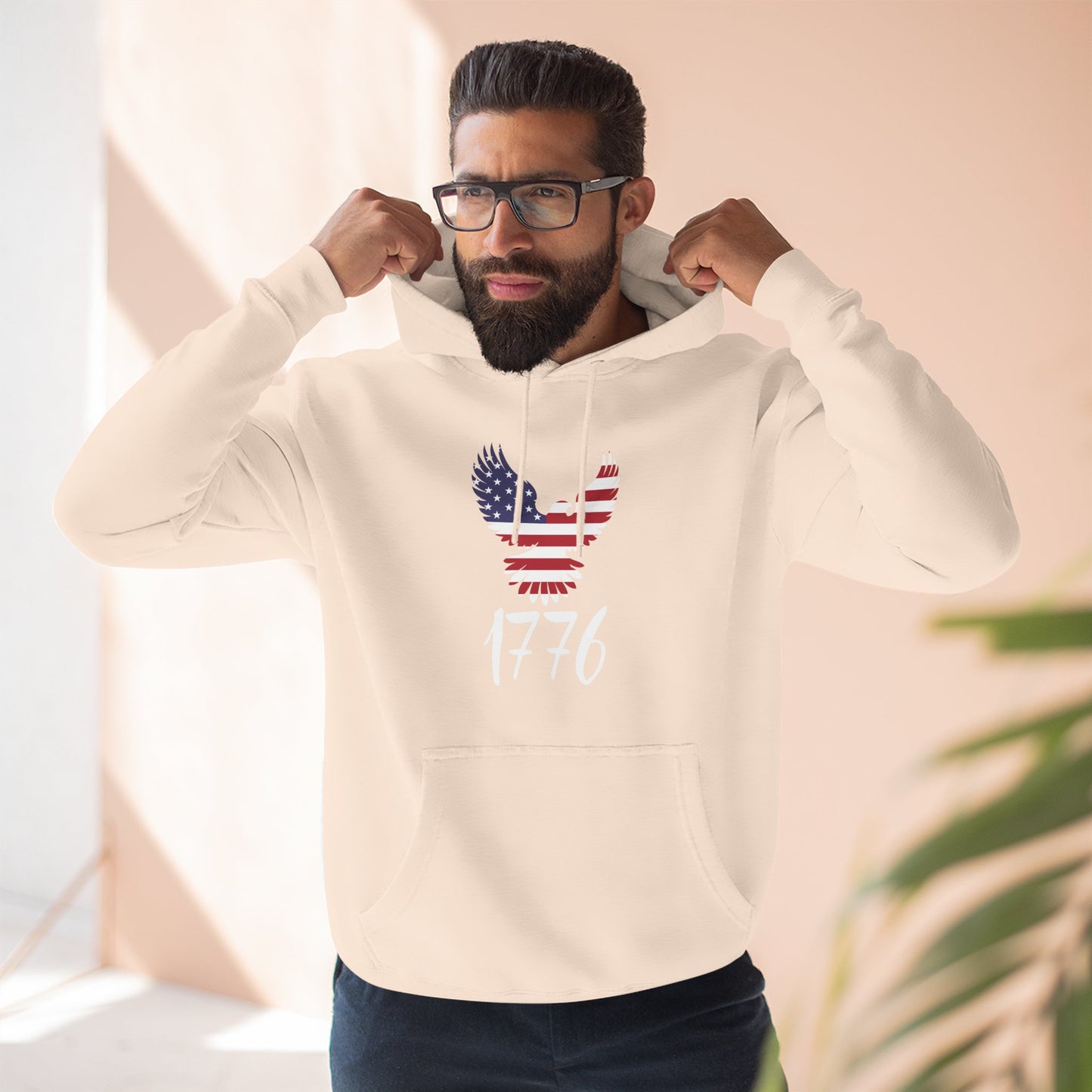 1776 Heritage Premium Hoodie | USA Bald Eagle Graphic Sweatshirt