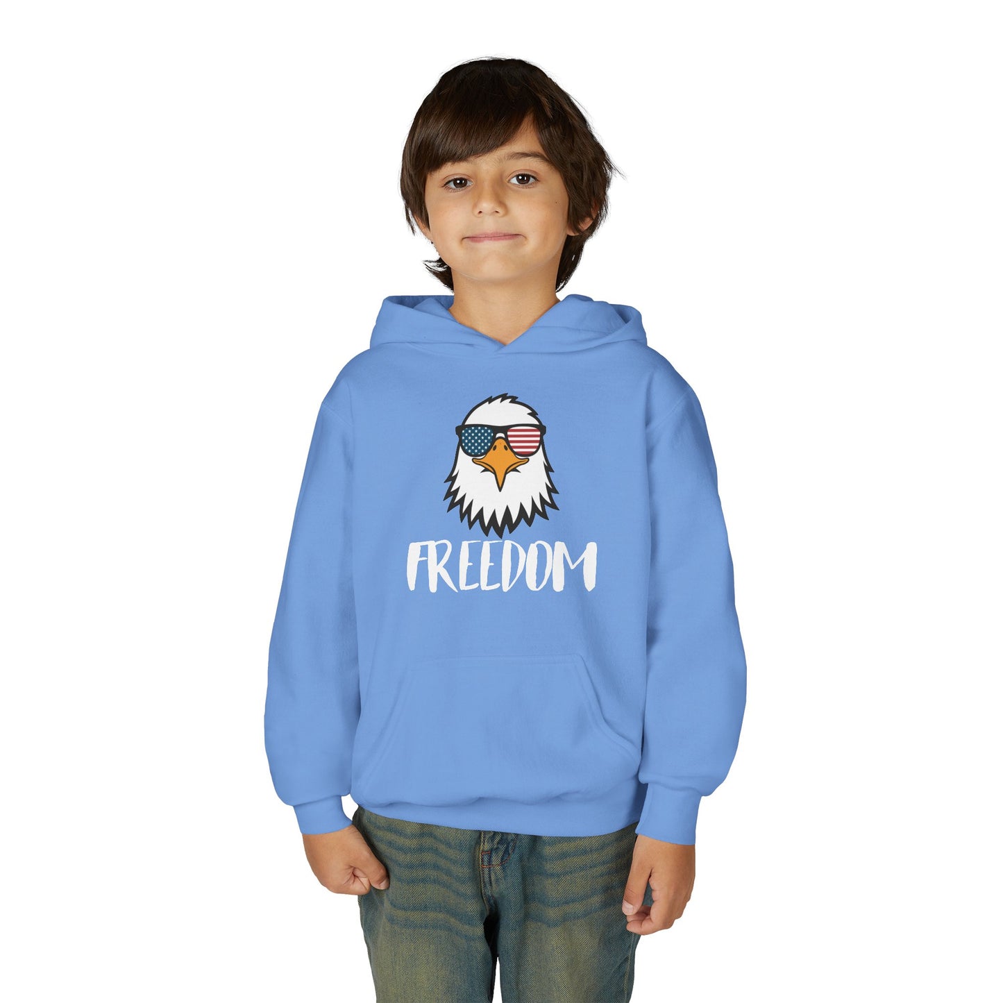 Freedom Eagle Aviator Youth Hoodie | USA Bald Eagle Graphic