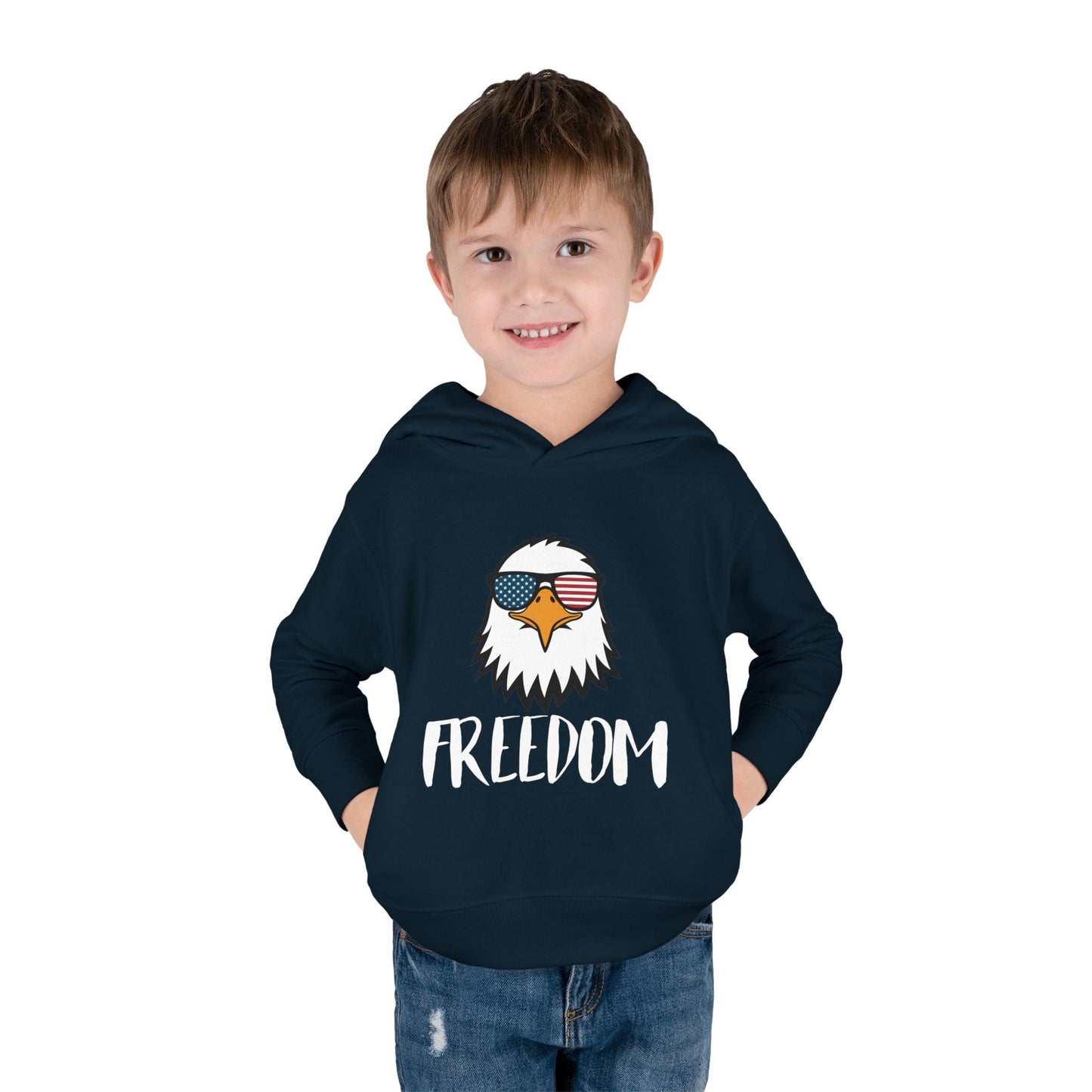 Freedom Eagle Aviator Toddler Hoodie | USA Bald Eagle Graphic
