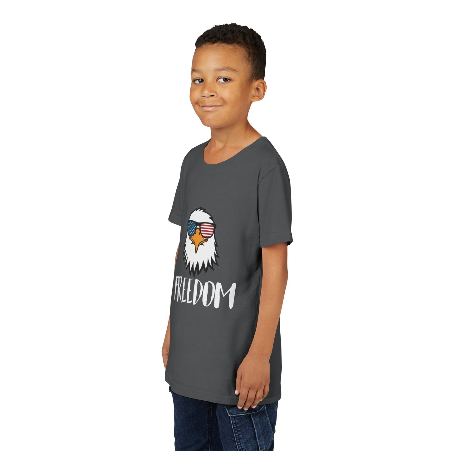 Freedom Eagle Aviator Youth T-Shirt | USA Bald Eagle Graphic Tee