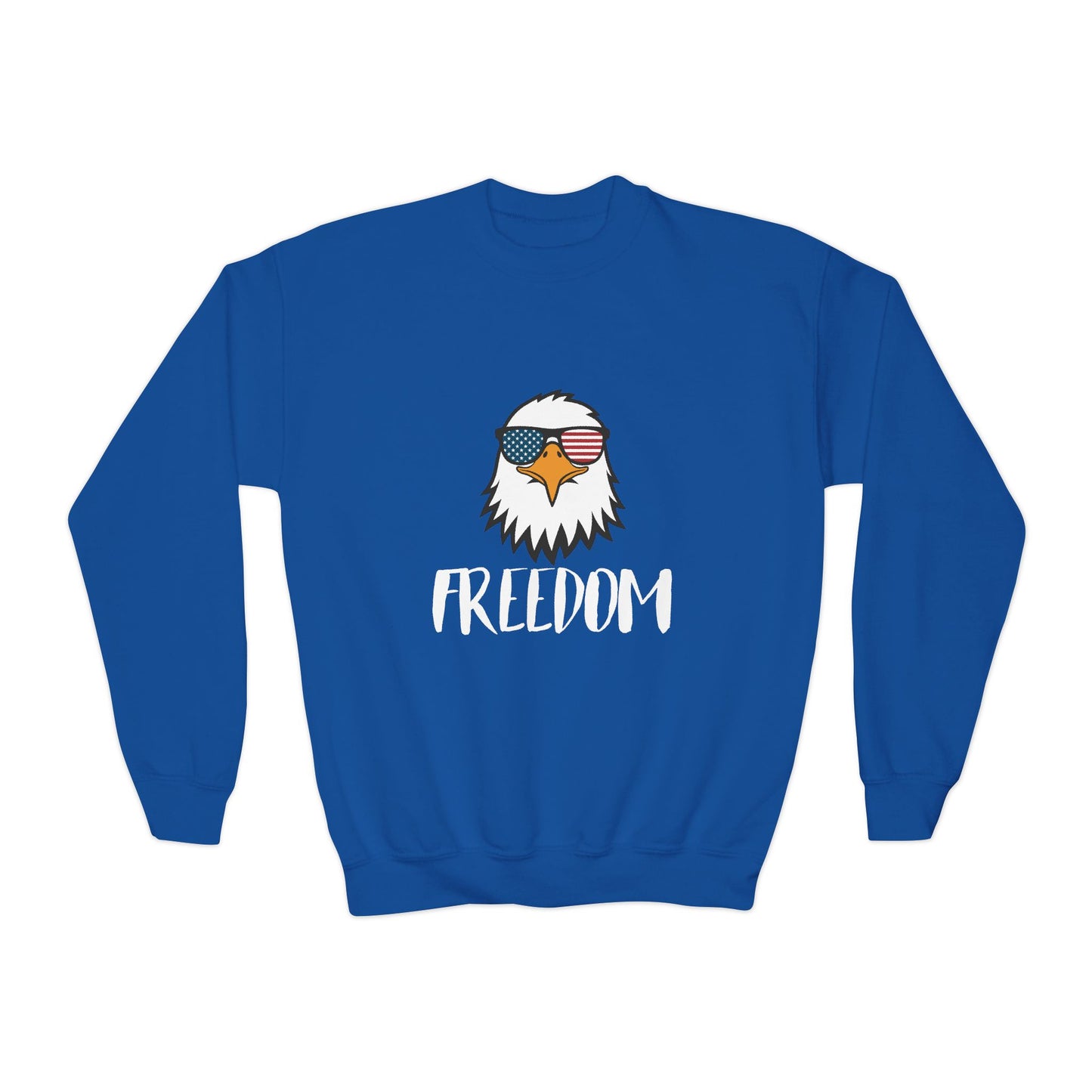 Freedom Eagle Aviator Youth Sweatshirt | USA Bald Eagle Graphic